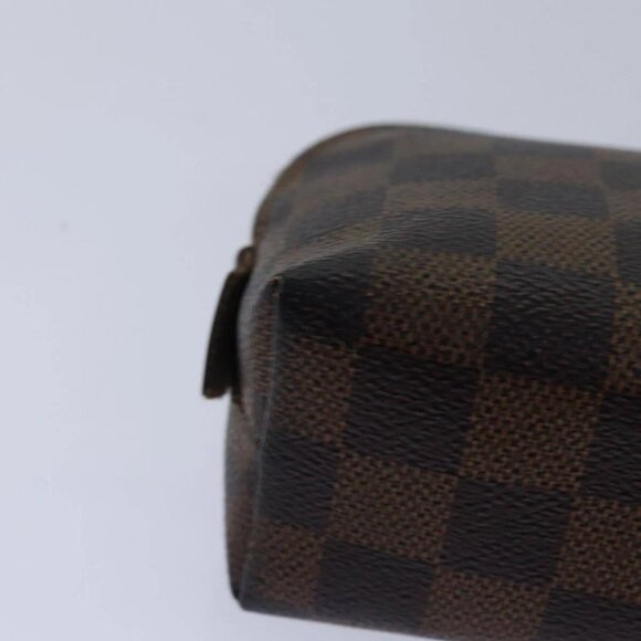 LOUIS VUITTON Damier Ebene Pochette Cosmetic PM Pouch N47516 LV Auth 80308 - Picture 14 of 15